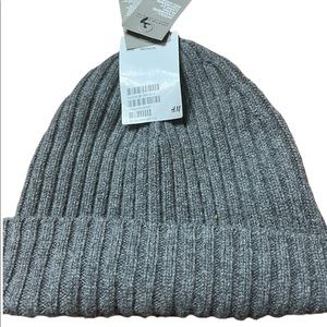 Rib-knit hat in soft cashmere with a foldover cuff